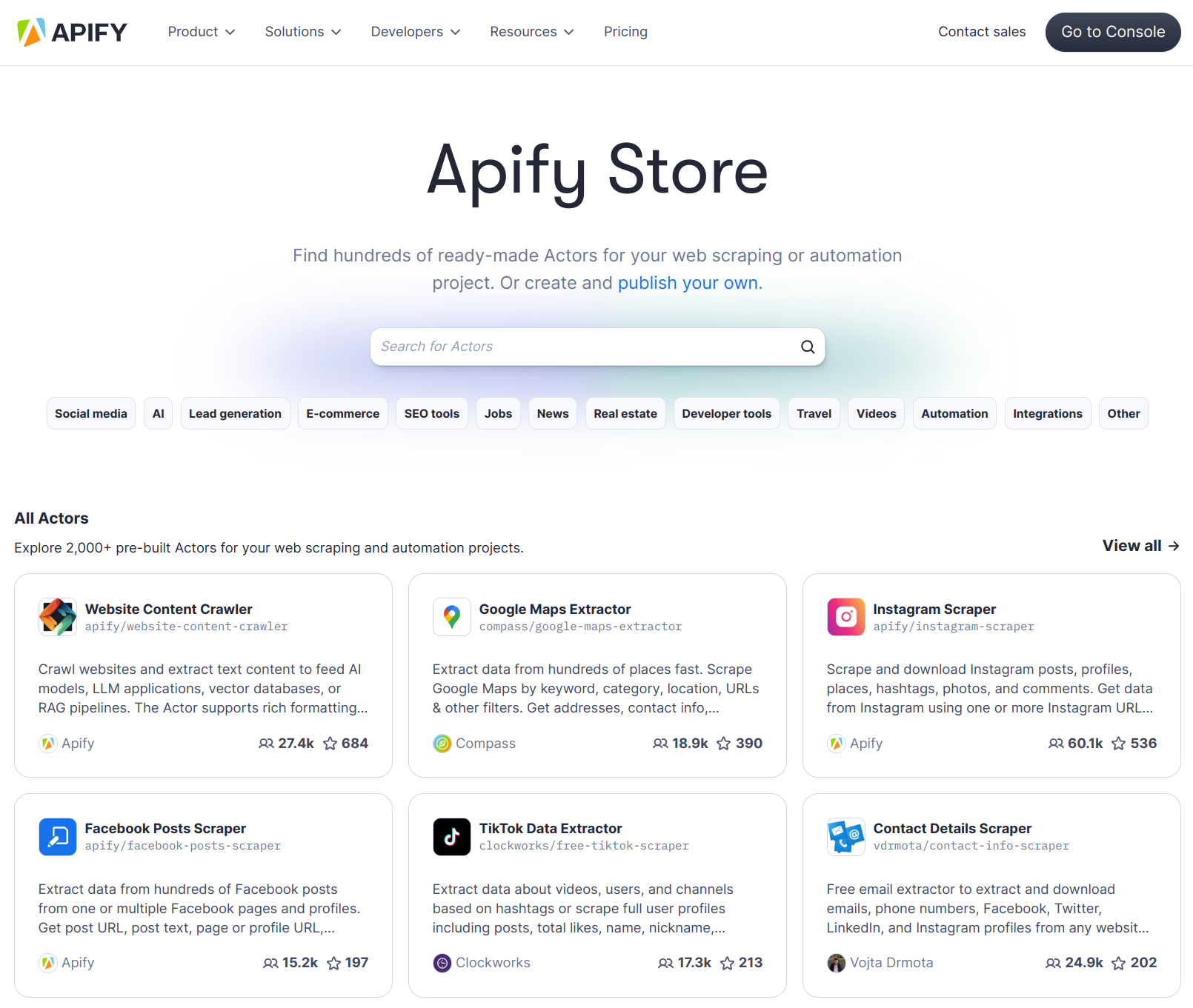 Apify Store