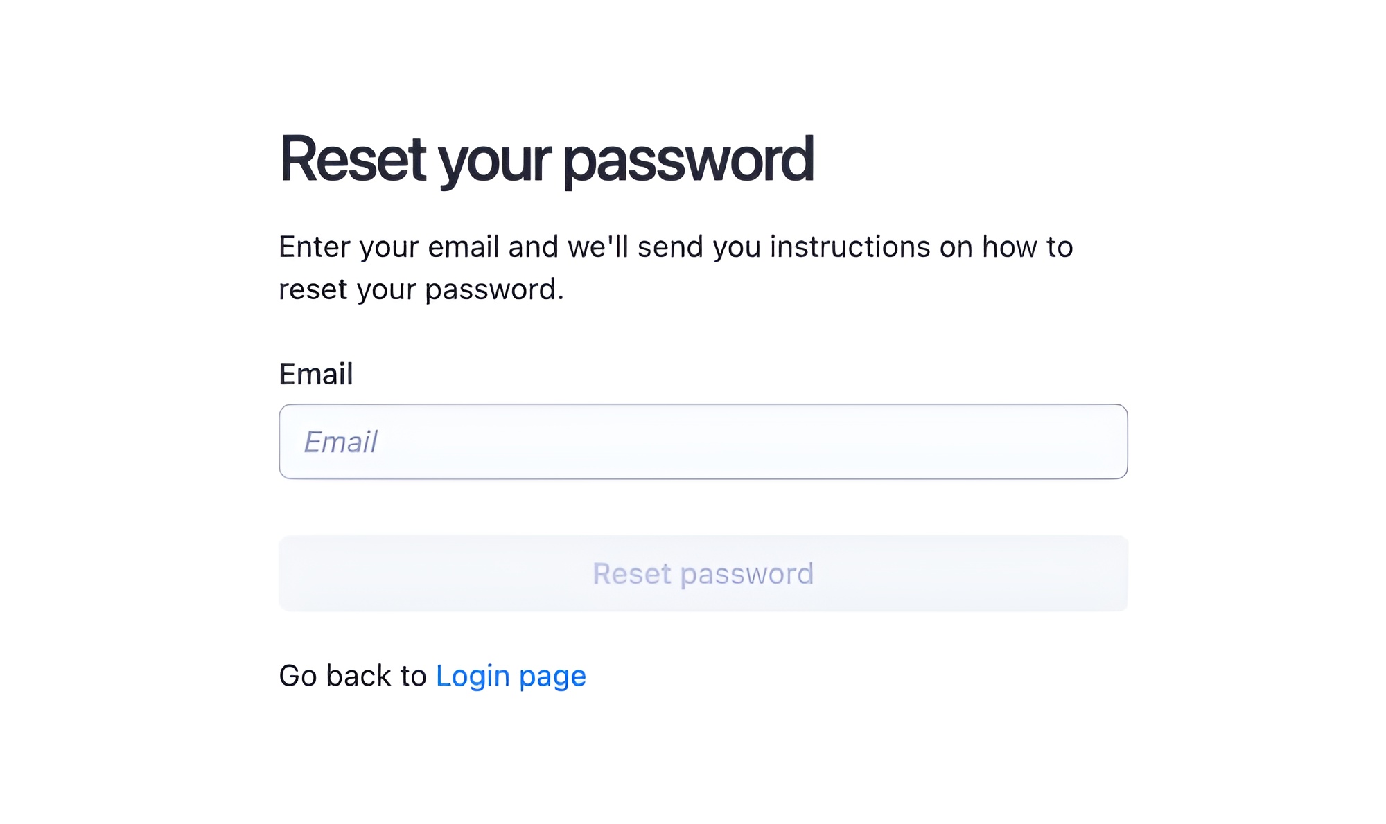 Apify Console forgotten password page