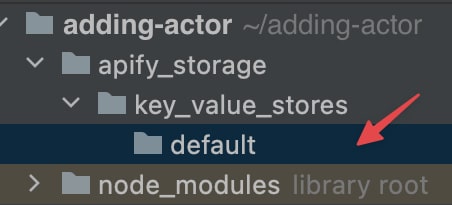 Default key-value store filepath
