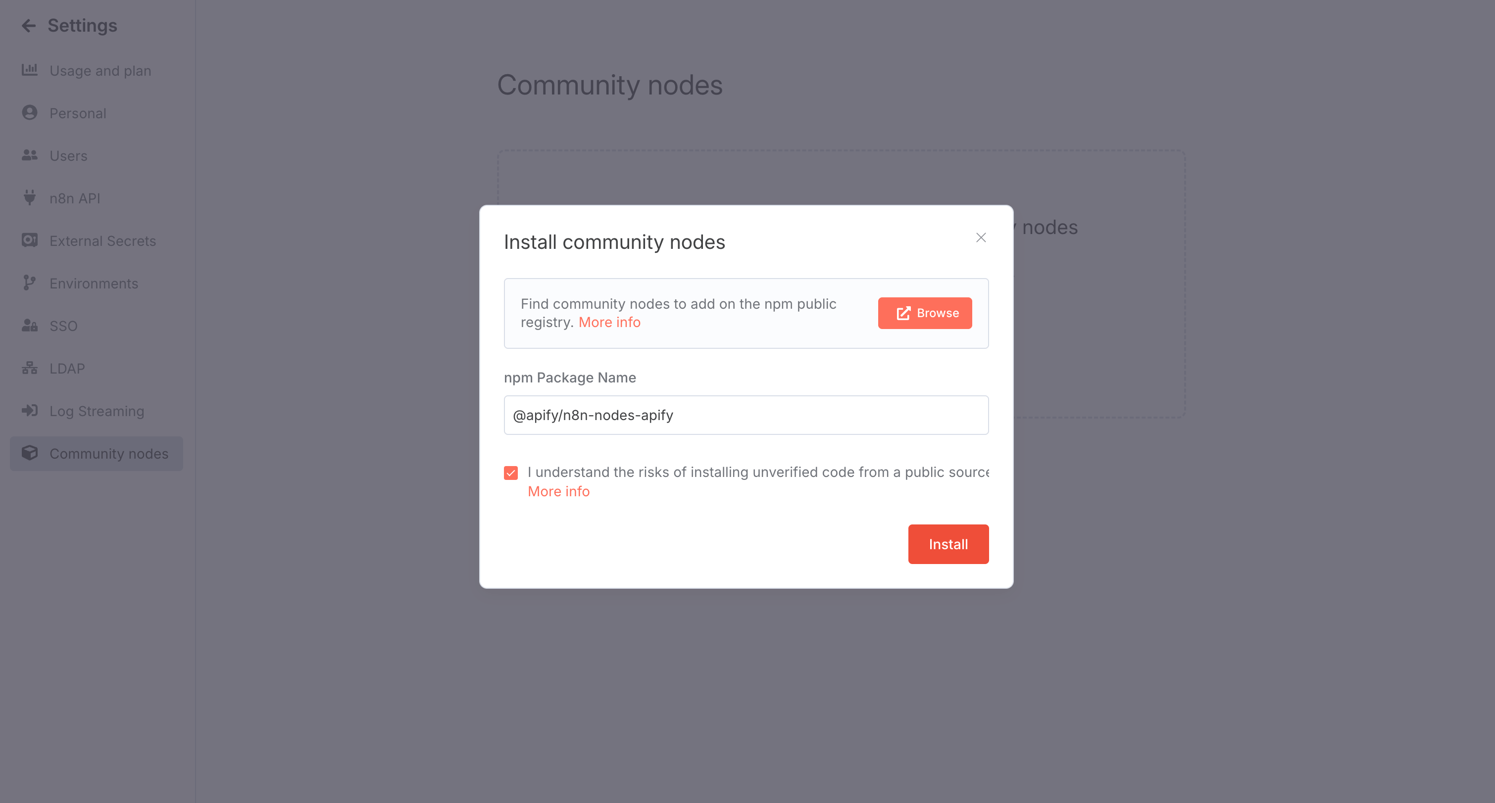 Apify Install Node
