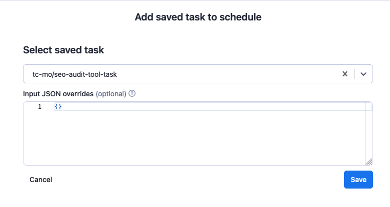 Add task to schedule