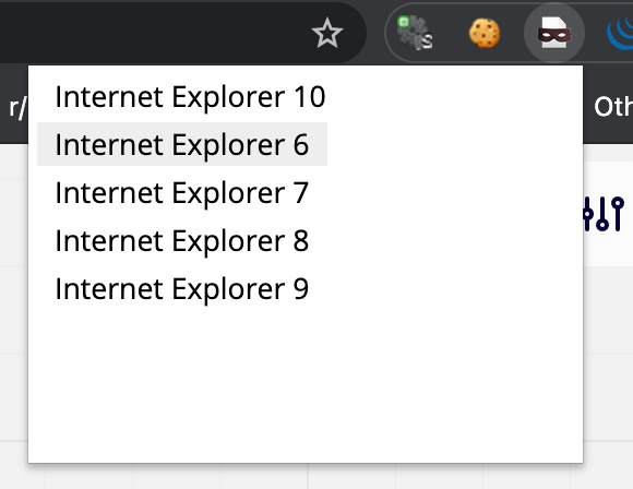 Default available Internet Explorer agents