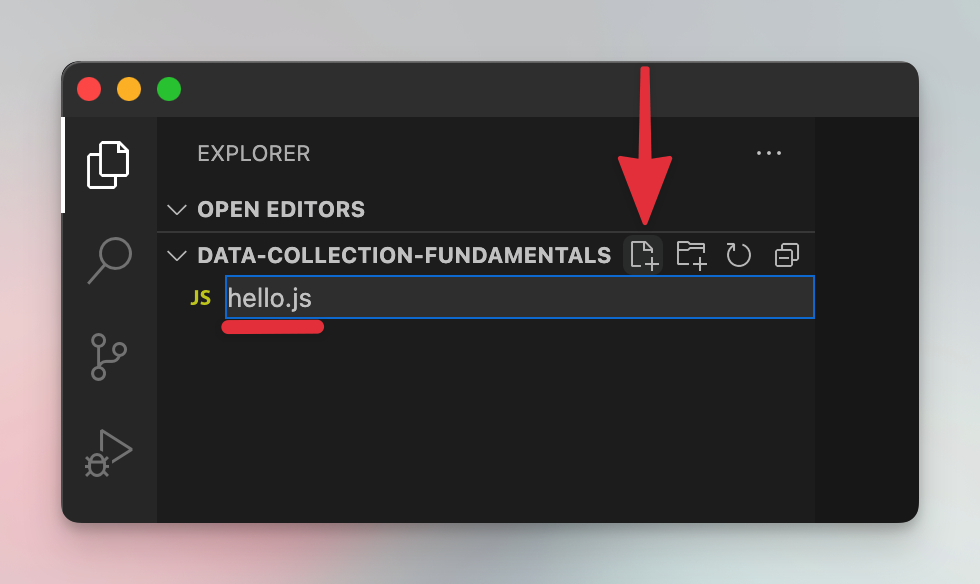 How to create a file in VSCode