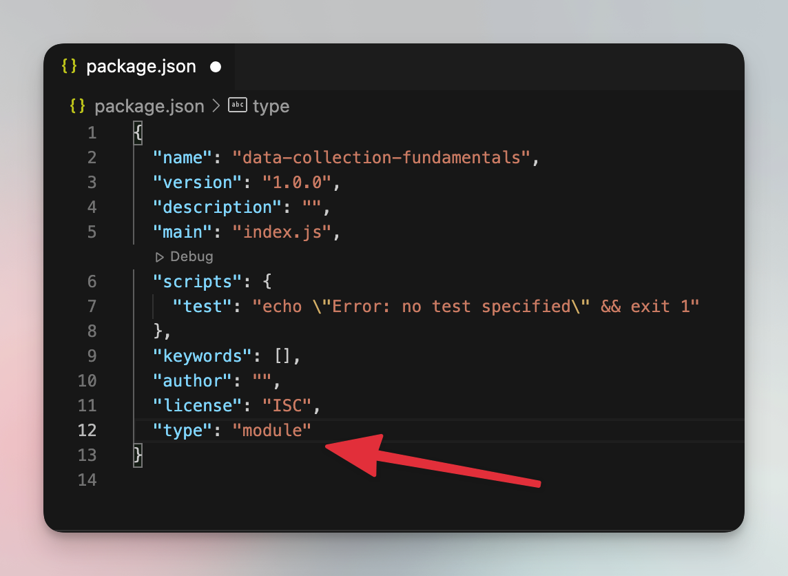 Update package.json with VSCode