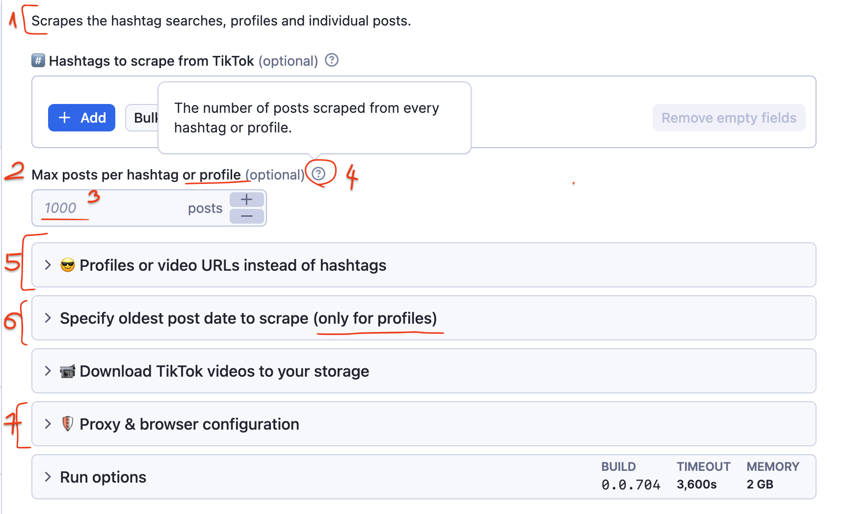 Input schema example